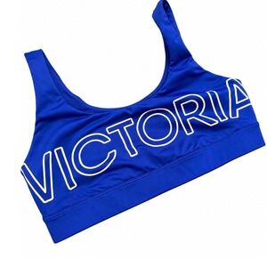 Victoria Sport Sports Bra Women Medium Royal Blue NWOT Logo Graphic 385821